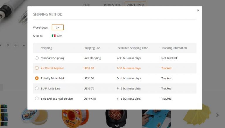Banggood Priority Direct Mail Vs Eu Priority Line Spedizione Banggood senza dogana veloce? è affidabile? Quale scegliere?